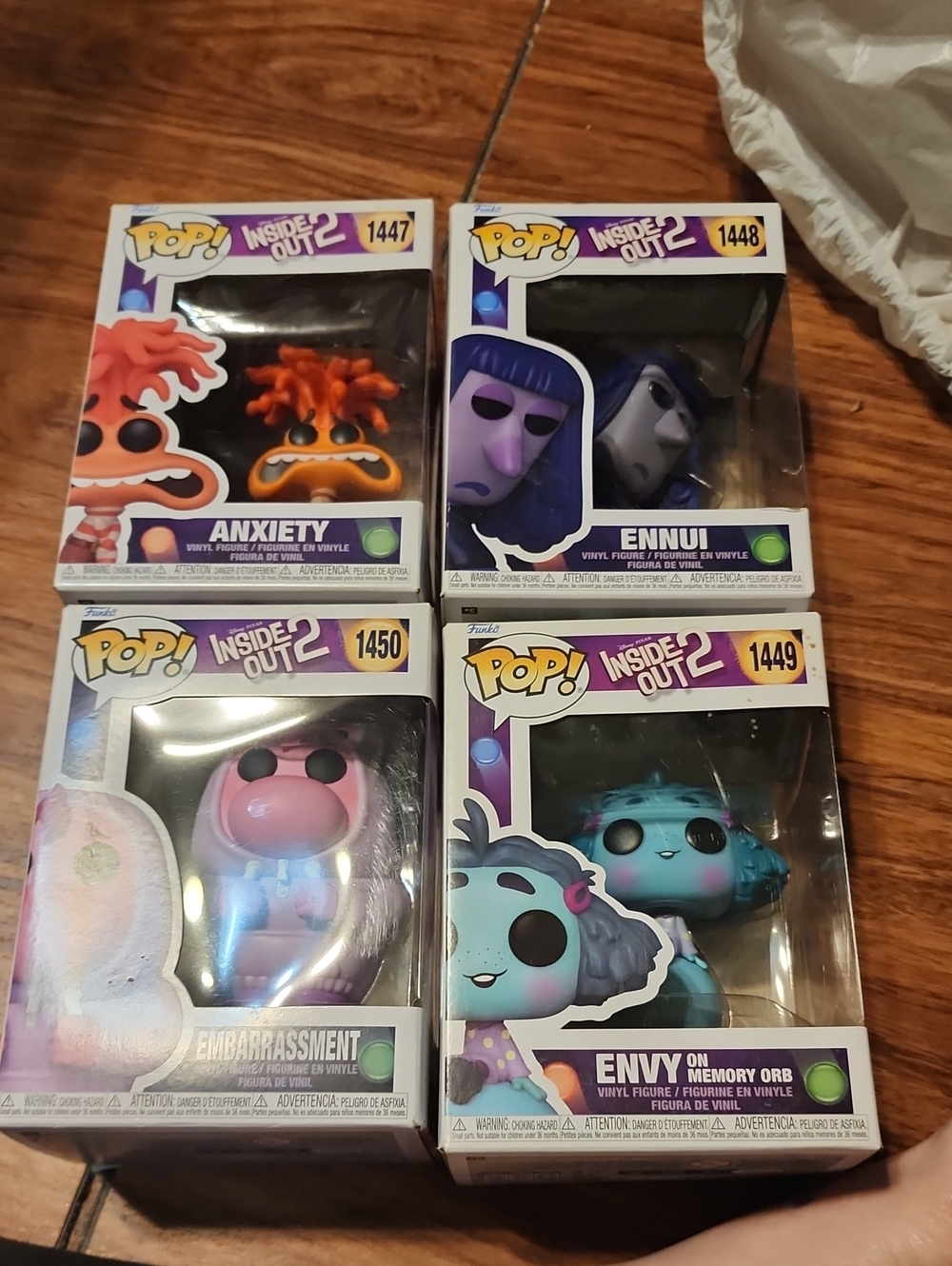 Funko Inside Out 2 Set — Orange, Purple, Pink, Blue